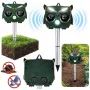 LEAN Solar Owl Tiervertreiber mit Bewegungssensor, Ultraschall und LEDs