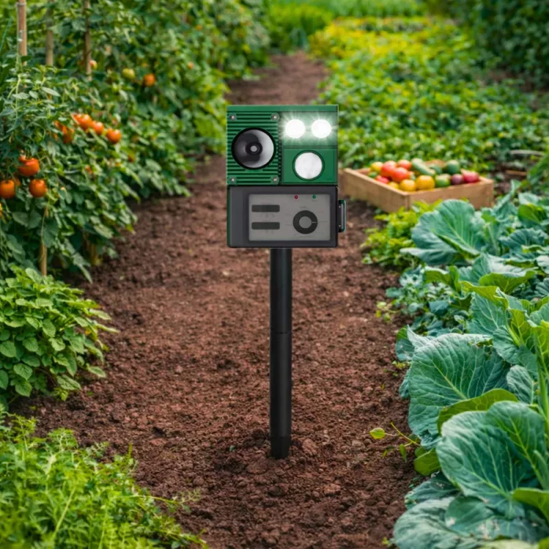 LEAN Solar Tiervertreiber mit Bewegungssensor, Ultraschall, LED-Dioden