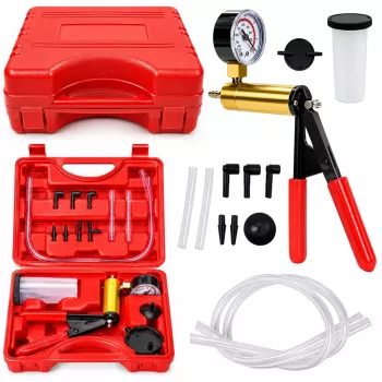LEAN Bremsen-Vakuumpumpe mit Manometer und Koffer 120ml
