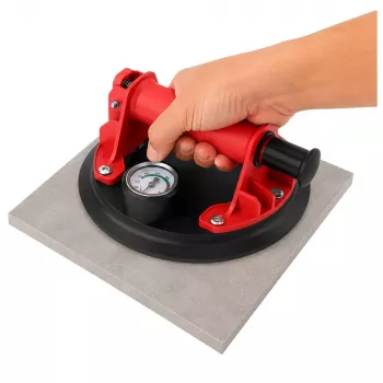 LEAN Vakuum-Saugheber für Fliesen, Glasuren und Glas mit Manometer 20 cm