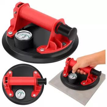 LEAN Vakuum-Saugheber für Fliesen, Glasuren und Glas mit Manometer 20 cm