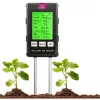 LEAN Pflanzenfeuchtigkeitsmesser Bodenhygrometer 6in1 Temperatur Licht PH
