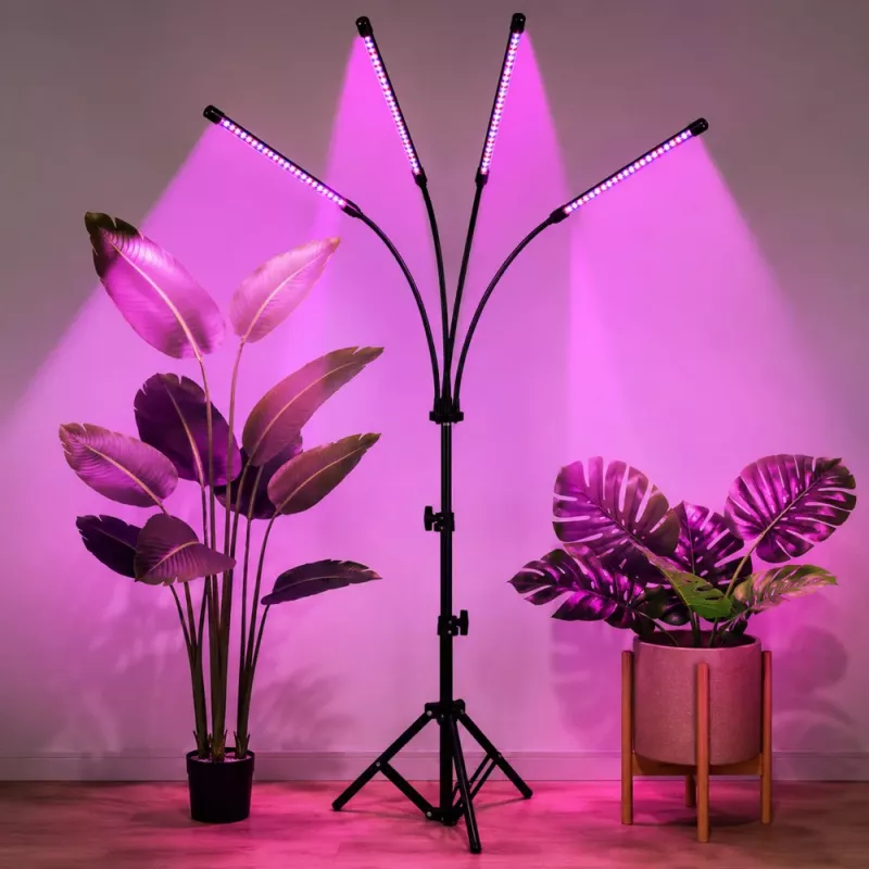 LEAN LED-Lampe für Pflanzenwachstum und Beleuchtung, 4-Panel-Ständer, Fernbedienung