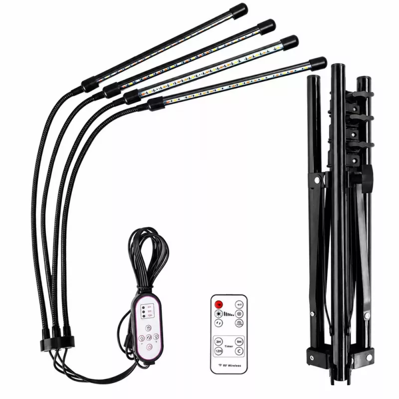LEAN LED-Lampe für Pflanzenwachstum und Beleuchtung, 4-Panel-Ständer, Fernbedienung