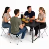 LEAN Camping-Möbelset Klapptisch 4 Hocker Schwarz Koffer