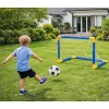 LEAN TOYS Sports Set für Fußballspielen, Fußballtor, Ball, Pumpe 62x40cm