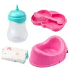 LEAN TOYS Baby Doll Peeing Care Accessories Bottle Potty 35 cm