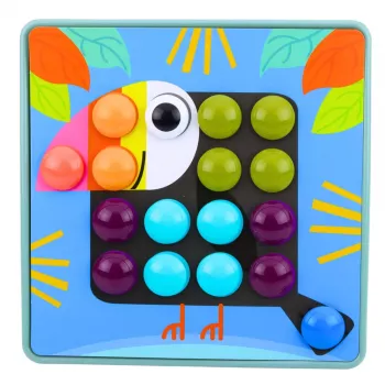 LEAN TOYS Kreatives Geometrisches Puzzle Mosaik Lernspielzeug Pilze 53 Teile