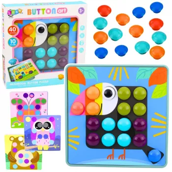 LEAN TOYS Kreatives Geometrisches Puzzle Mosaik Lernspielzeug Pilze 53 Teile