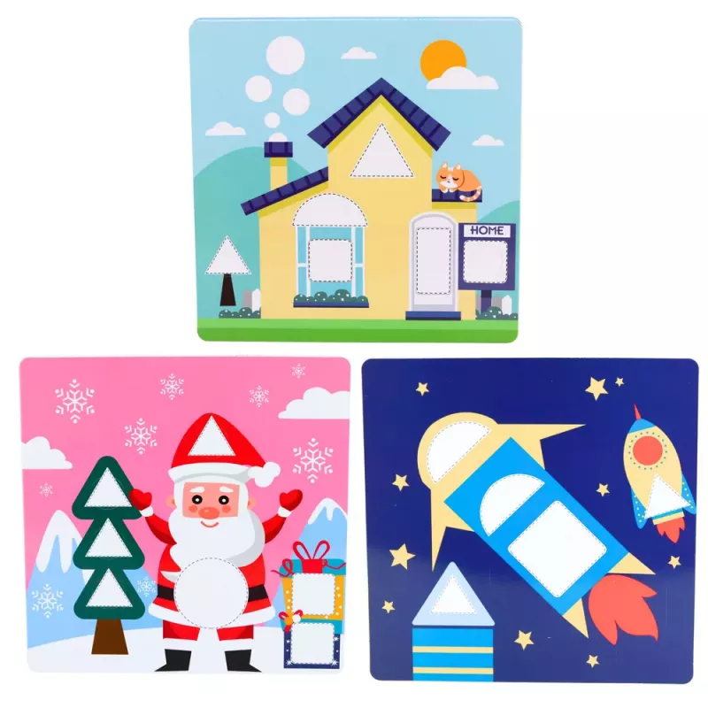 LEAN TOYS Kreatives Geometrisches Puzzle Mosaik Lernspielzeug 35 Teile