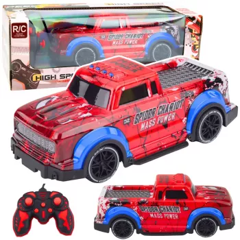 LEAN TOYS ferngesteuertes Auto RC Off-Road Spider rote Lichter