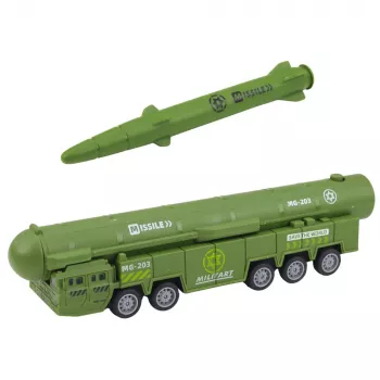 LEAN TOYS Militär-Set mit Truck, Kampfjets und motorisiertem Raketenwerfer