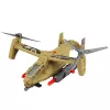 LEAN TOYS Militär-Set: Armee-Hubschrauber, Panzer, Hovercraft, Soldaten-Basis