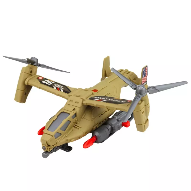 LEAN TOYS Militär-Set: Armee-Hubschrauber, Panzer, Hovercraft, Soldaten-Basis