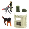 LEAN TOYS Militär-Set: Armee-Hubschrauber, Panzer, Hovercraft, Soldaten-Basis