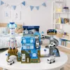LEAN TOYS Interaktive Raumstation Parkrakete mit Licht und Sound