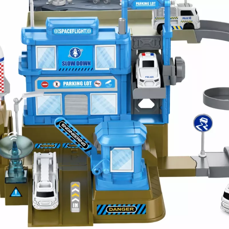 LEAN TOYS Interaktive Raumstation Parkrakete mit Licht und Sound