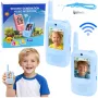 LEAN TOYS Walkie Talkies für Kinder mit Videoaufnahme und Kamera Blau