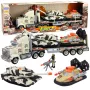 LEAN TOYS Militär-Set Armee-LKW Panzer Hovercraft Soldat