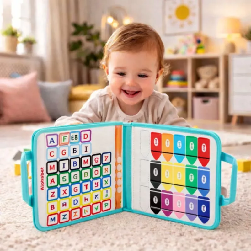 LEAN TOYS Fühlbuch aus Filz, pädagogisch, sensorisch, Meerjungfrau-Koffer