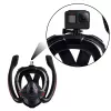 LEAN TOYS Full Face AntiFog DryTop Schnorchel-Tauchmaske Schwarz L/XL