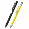 LEAN 9-in-1 Multifunktionsstift mit Wasserwaage, Taschenlampe und Schraubendreher, gelb/schwarz, 2 Stück