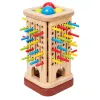 LEAN TOYS Holz-Geschicklichkeitsspiel Turm Stäbe Bälle Würfel 37 Teile