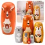 LEAN TOYS Set aus Holz Matroschka-Puppen Puzzle Waldtiere 6 Stk.