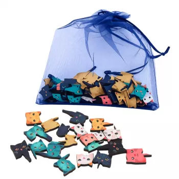 LEAN TOYS Holz-Puzzle Kätzchen Lernspiel Puzzle Rahmenbeutel 62 Teile