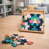 LEAN TOYS Holz-Puzzle Kätzchen Lernspiel Puzzle Rahmenbeutel 62 Teile