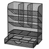 LEAN TOYS Metall-Schreibtisch-Organizer für Stifte und Zubehör, Schwarz