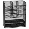 LEAN TOYS Metall-Schreibtisch-Organizer für Stifte und Zubehör, Schwarz
