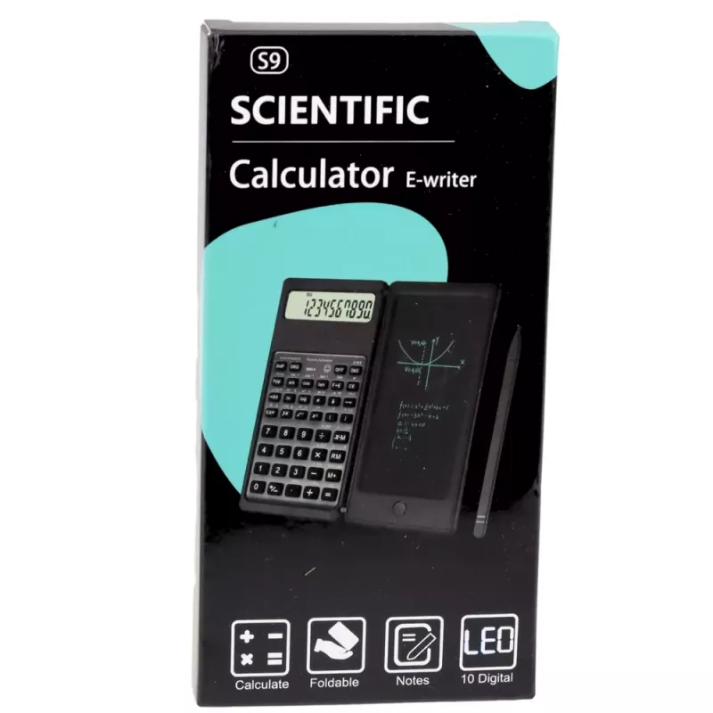LEAN Scientific Office Calculator mit LCD-Display, Grafiktablett, Stift, 10 Stellen