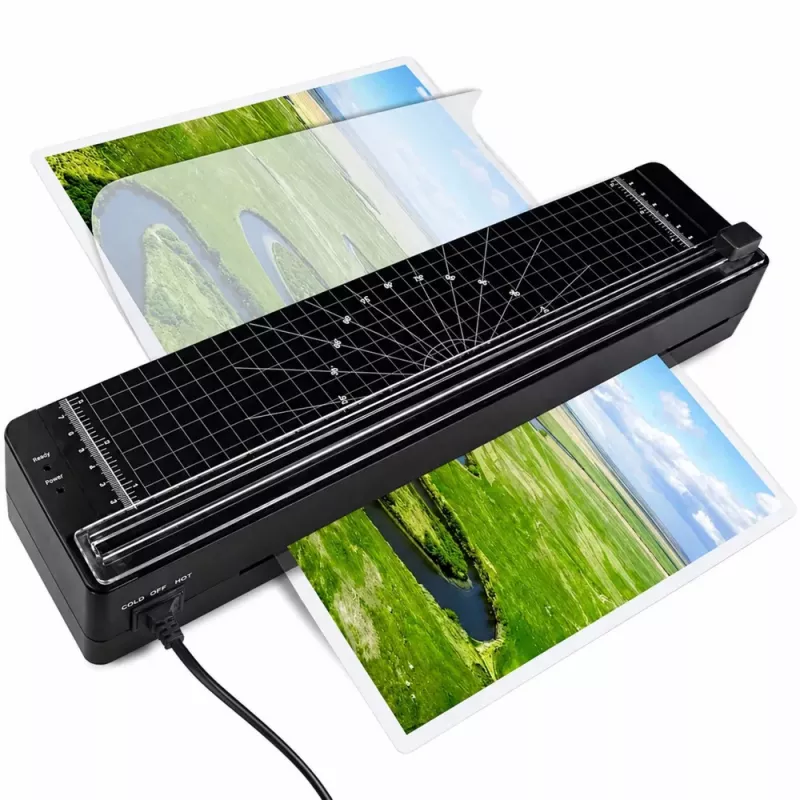 LEAN 3-in-1 Laminiergerät mit Heißsiegelung und Schneidemaschine für A3-Fotos und -Dokumente, Schwarz