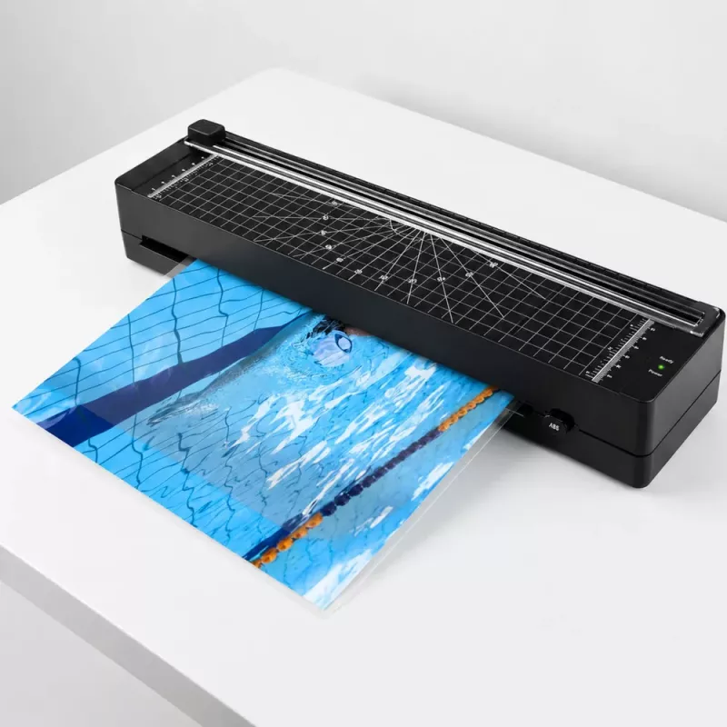 LEAN 3-in-1 Laminiergerät mit Heißsiegelung und Schneidemaschine für A3-Fotos und -Dokumente, Schwarz