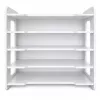 LEAN TOYS Schreibtisch-Organizer aus Holz, Ablagen für A4-Dokumente, Weiß