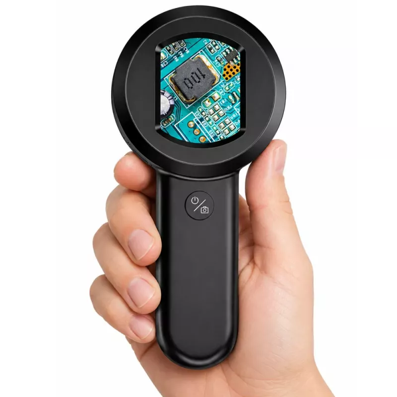 LEAN TOYS Tragbares Handmikroskop Digital HD 100x Kamera IPS-Bildschirm 8 LEDs