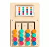 LEAN TOYS Holz-Logikspiel Farbzuordnung Puzzlekarten mit Mustern 12 Stk.