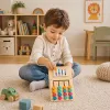 LEAN TOYS Holz-Logikspiel Farbzuordnung Puzzlekarten mit Mustern 12 Stk.