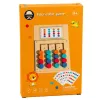LEAN TOYS Holz-Logikspiel Farbzuordnung Puzzlekarten mit Mustern 12 Stk.