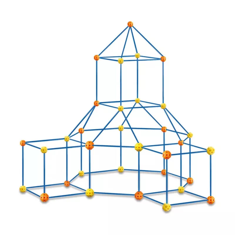 LEAN TOYS Kreatives Baurohr-Set für räumliches Bauen, 340 Teile
