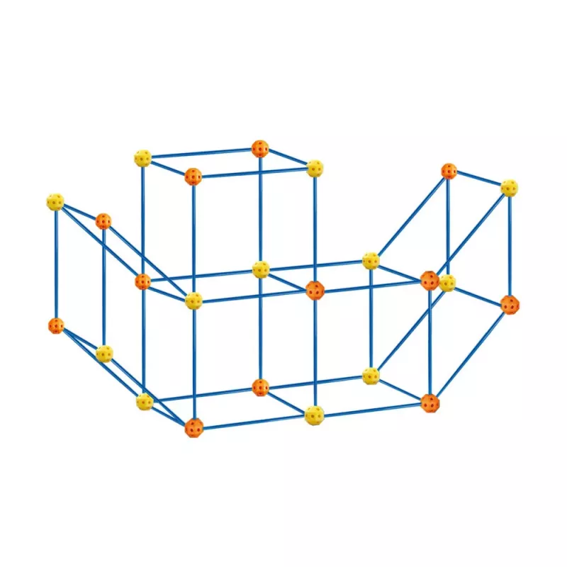 LEAN TOYS Kreatives Baurohr-Set für räumliches Bauen, 340 Teile