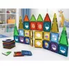 LEAN TOYS Set magnetischer Bausteine 3D-Fenster farbige Paneele 56 Stk.
