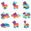 LEAN TOYS Weiche sensorische Bausteine im Beutel für Kinder, bunt, 30 Stk.