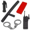 LEAN TOYS Polizei-Set Weste Gewehr Maske Walkie-Talkie Zubehör