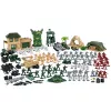 LEAN TOYS Militärbasis Figuren Soldaten Fahrzeuge Großes Militärset 300 Teile