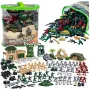 LEAN TOYS Militärbasis Figuren Soldaten Fahrzeuge Großes Militärset 300 Teile