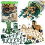 LEAN TOYS Militärbasis Figuren Soldaten Fahrzeuge Großes Militärset 400 Teile