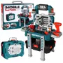 LEAN TOYS DIY Set 2-in-1 Werkbank Koffer Werkstatt Schraubendreher 78 Teile