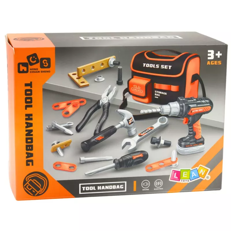 LEAN TOYS DIY Werkzeugset im Beutel Bohrer und Schraubendreher 25-teilig